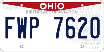 OH license plate FWP7620
