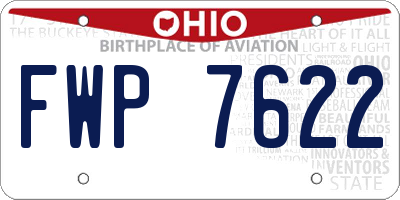 OH license plate FWP7622