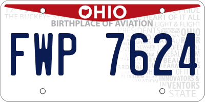 OH license plate FWP7624