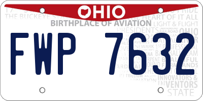 OH license plate FWP7632