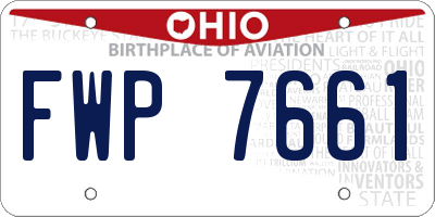 OH license plate FWP7661