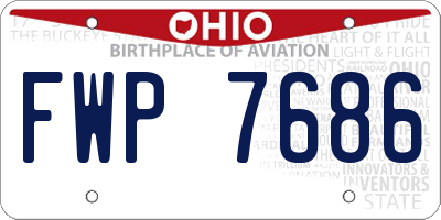 OH license plate FWP7686