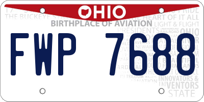 OH license plate FWP7688