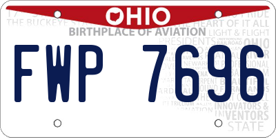 OH license plate FWP7696