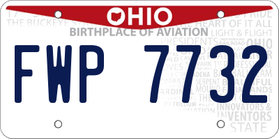 OH license plate FWP7732