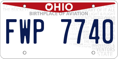OH license plate FWP7740