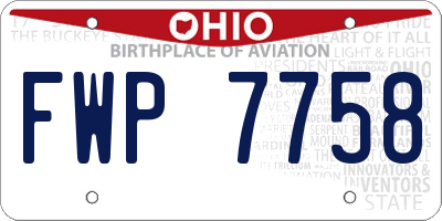 OH license plate FWP7758