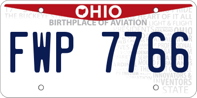 OH license plate FWP7766