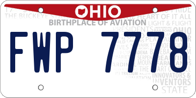 OH license plate FWP7778