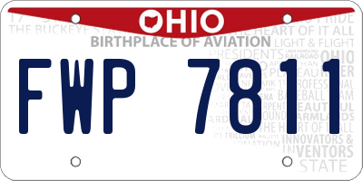 OH license plate FWP7811