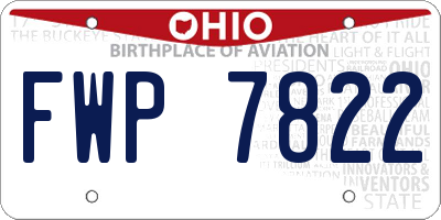 OH license plate FWP7822