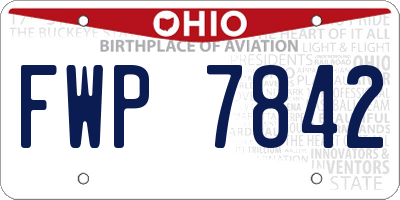 OH license plate FWP7842