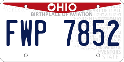 OH license plate FWP7852