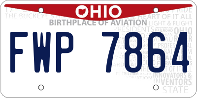 OH license plate FWP7864