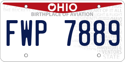 OH license plate FWP7889