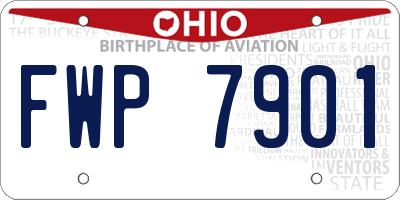 OH license plate FWP7901
