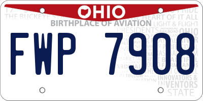 OH license plate FWP7908