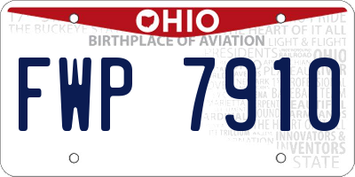 OH license plate FWP7910