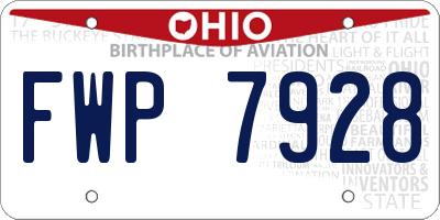 OH license plate FWP7928