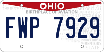 OH license plate FWP7929