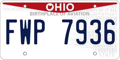 OH license plate FWP7936