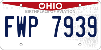 OH license plate FWP7939