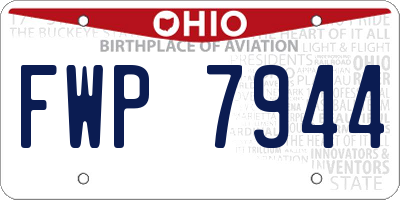 OH license plate FWP7944