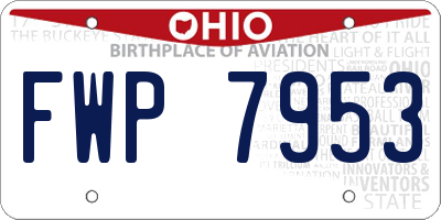OH license plate FWP7953