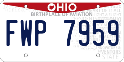 OH license plate FWP7959