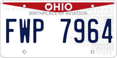OH license plate FWP7964
