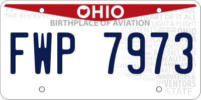 OH license plate FWP7973