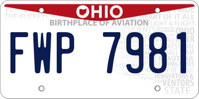 OH license plate FWP7981