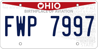 OH license plate FWP7997