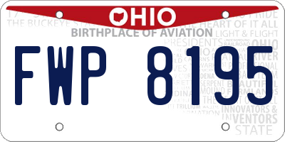 OH license plate FWP8195
