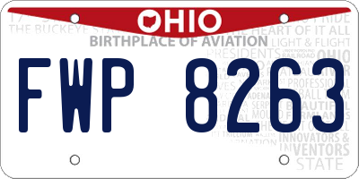 OH license plate FWP8263
