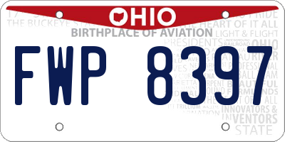 OH license plate FWP8397