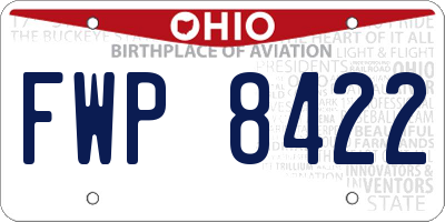 OH license plate FWP8422