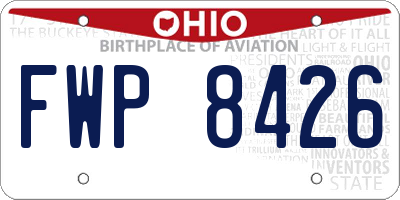 OH license plate FWP8426