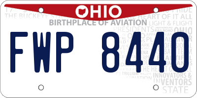 OH license plate FWP8440
