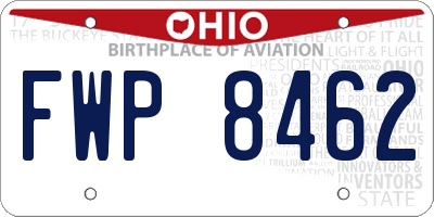 OH license plate FWP8462