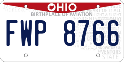 OH license plate FWP8766
