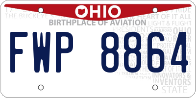 OH license plate FWP8864
