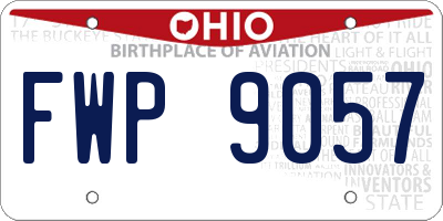 OH license plate FWP9057