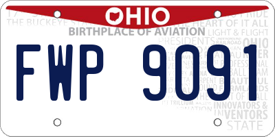 OH license plate FWP9091