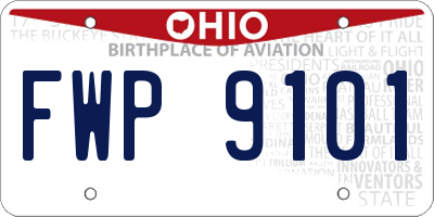 OH license plate FWP9101