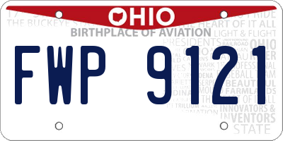 OH license plate FWP9121