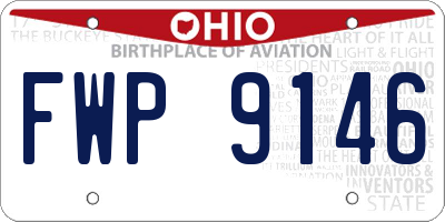 OH license plate FWP9146