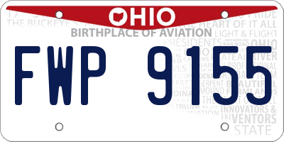 OH license plate FWP9155
