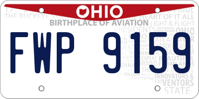 OH license plate FWP9159