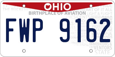 OH license plate FWP9162